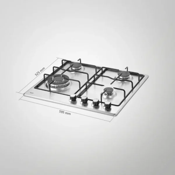 NE 4B 60 SS- Built In Hob - Image 2